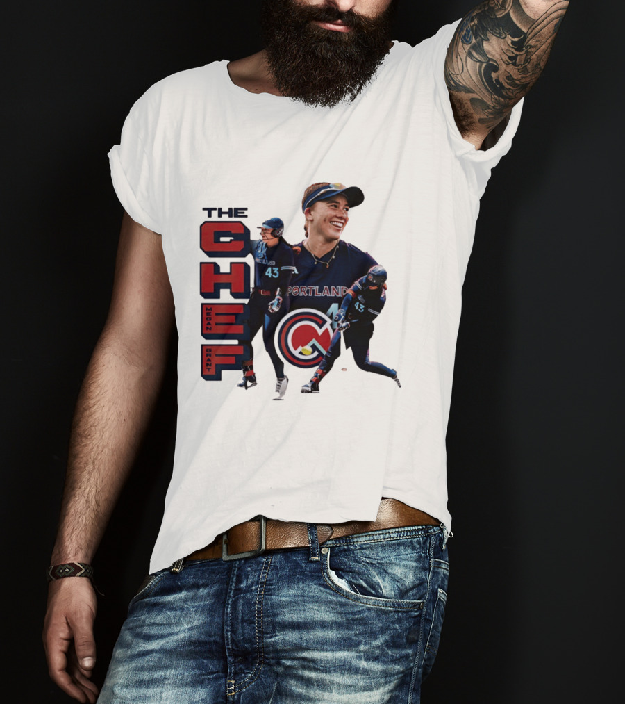 Megan Grant The Chef Portland Cascade Baseball Number 43 T-Shirt