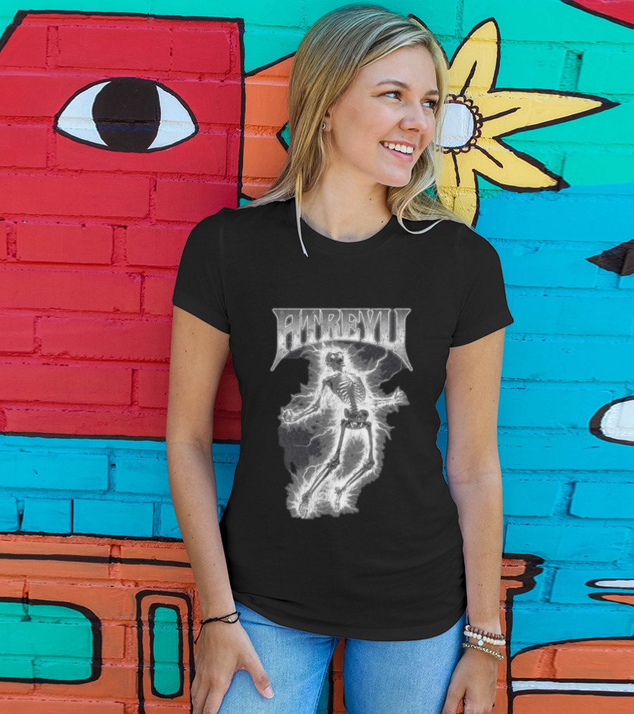 Atreyu Electric Skeleton Lightning Scene T-Shirt
