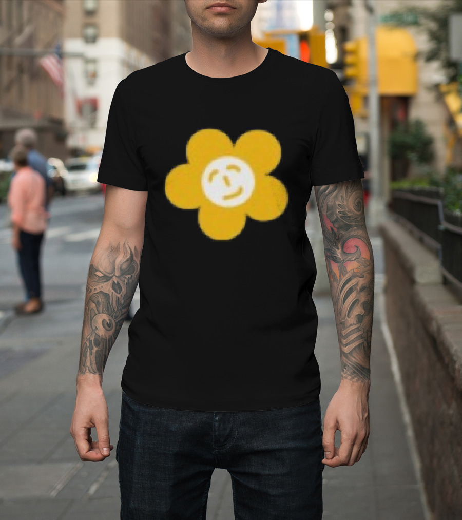Paperboxmart Store Smiling Yellow Flower Face T-Shirt