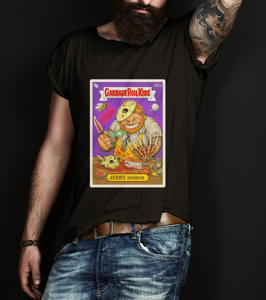 Garbage Pail Kids 666a Jerry Horror Redrum Trading Card T-Shirt