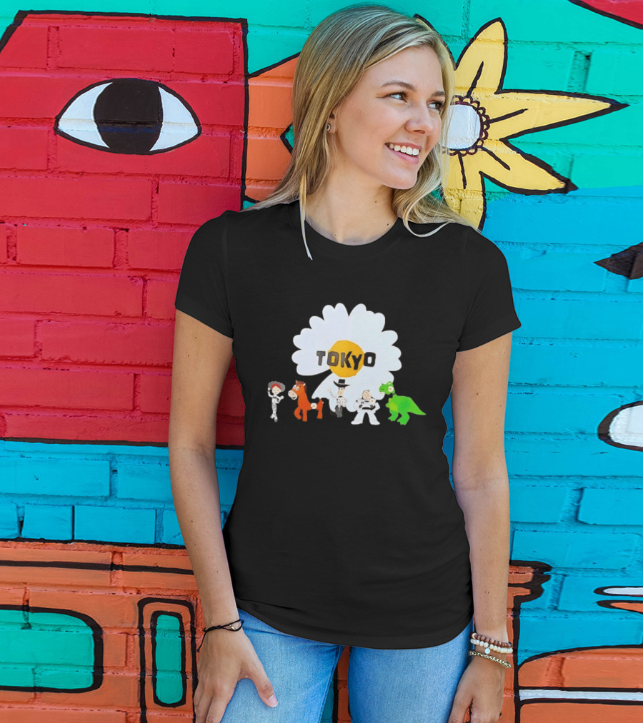 Jessie Bullseye Woody Buzz Lightyear Rex Toy Story Tokyo Flower T-Shirt