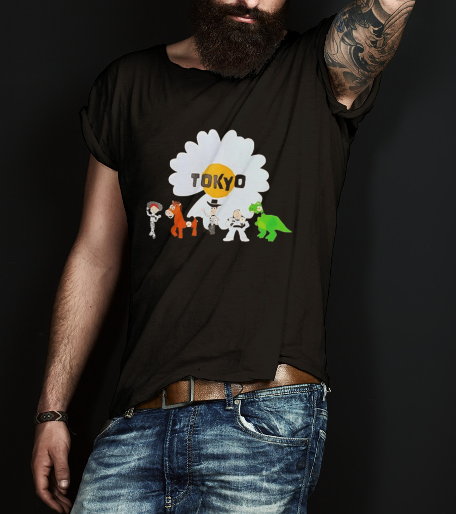 Jessie Bullseye Woody Buzz Lightyear Rex Toy Story Tokyo Flower T-Shirt