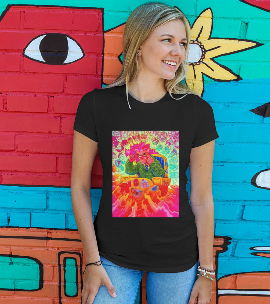 Professor X Dazzler World Tour X Men Collage Psychedelic Comic Art Marvel Characters T-Shirt