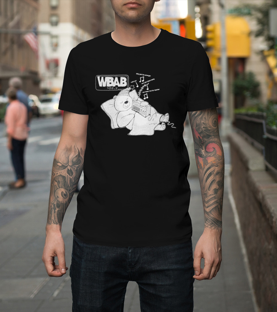 WBAB 102.3 Sleeping Bear Music Notes Radio Billy Joel The Stranger Rush YYZ T-Shirt