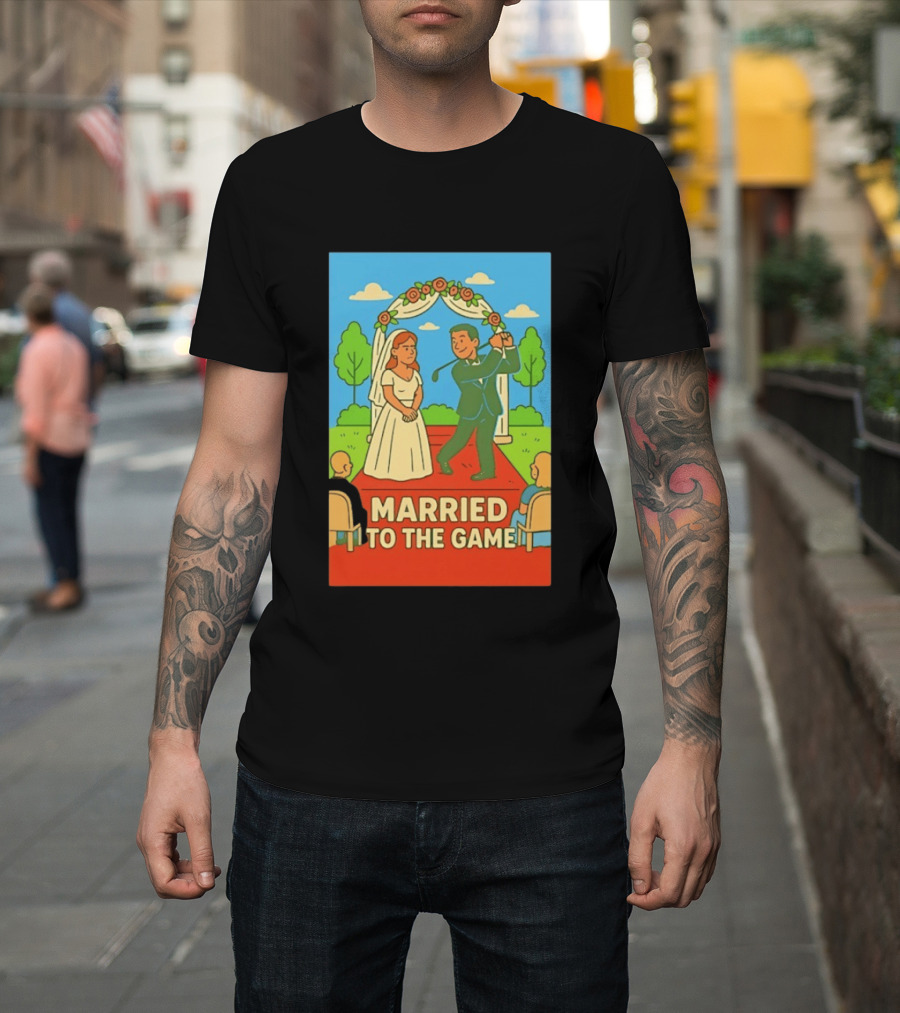 Married To The Game Groom Golfing At Wedding T-Shirt