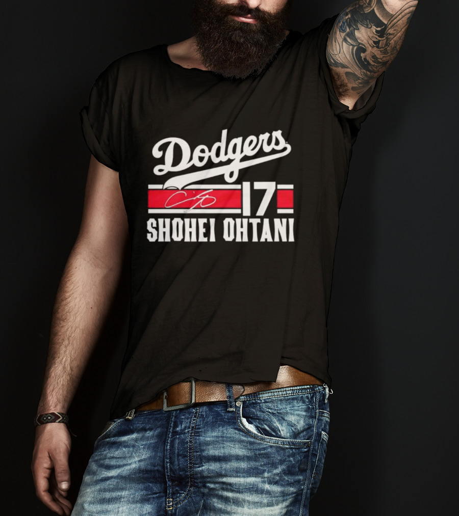 Dodgers Shohei Ohtani 17 Signature T-Shirt
