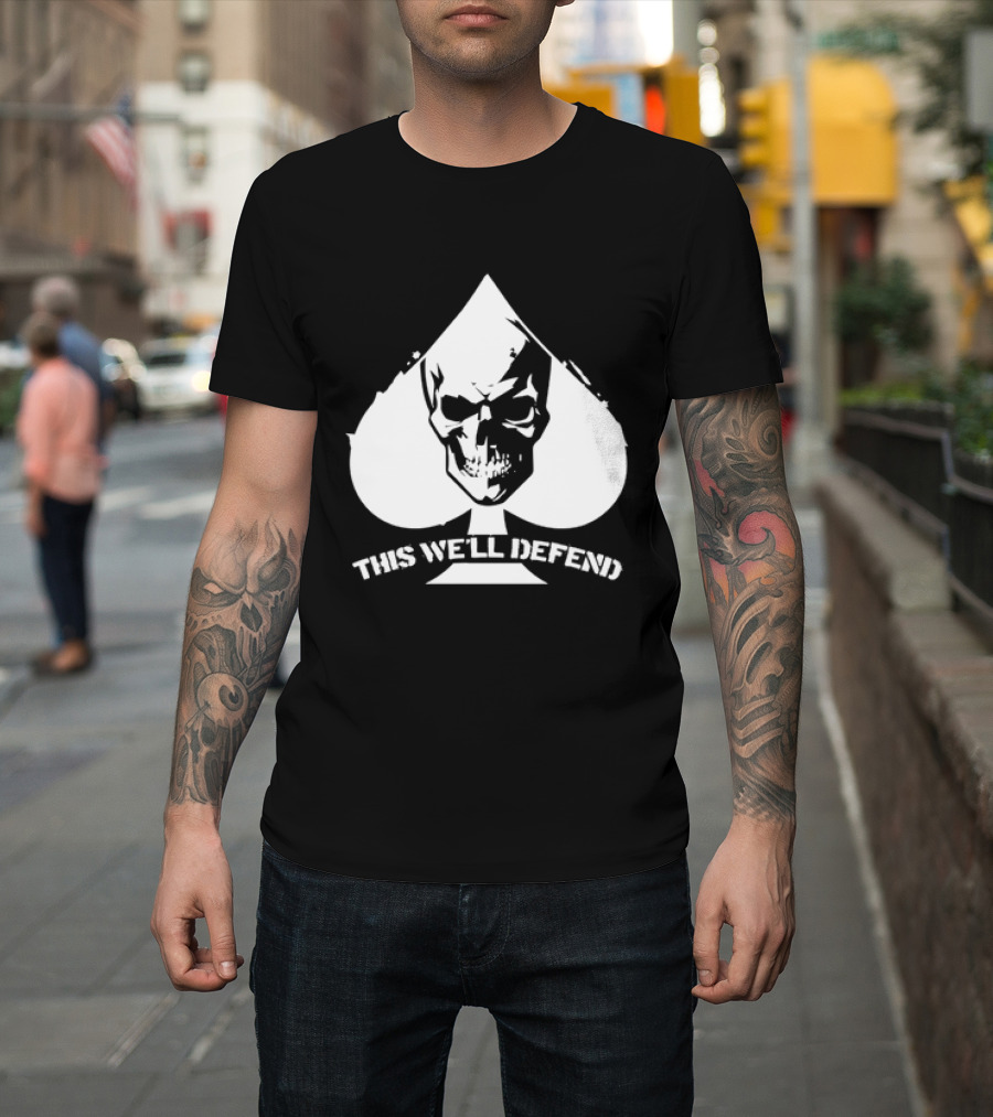 This We'll Defend Skull Spade US Army T-Shirt