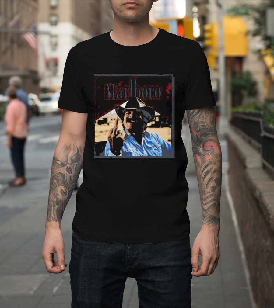 Marlboro Cowboy Middle Finger Cigar Tom Selleck Attitude T-Shirt