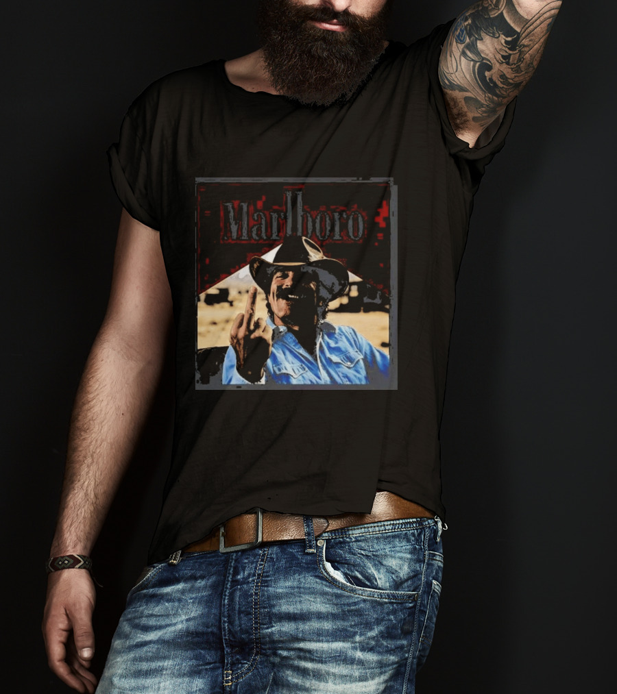 Marlboro Cowboy Middle Finger Cigar Tom Selleck Attitude T-Shirt