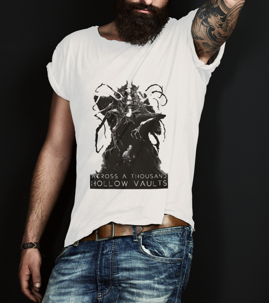 Across A Thousand Hollow Vaults Dark Fantasy Creature Horror Mythical Entity T-Shirt