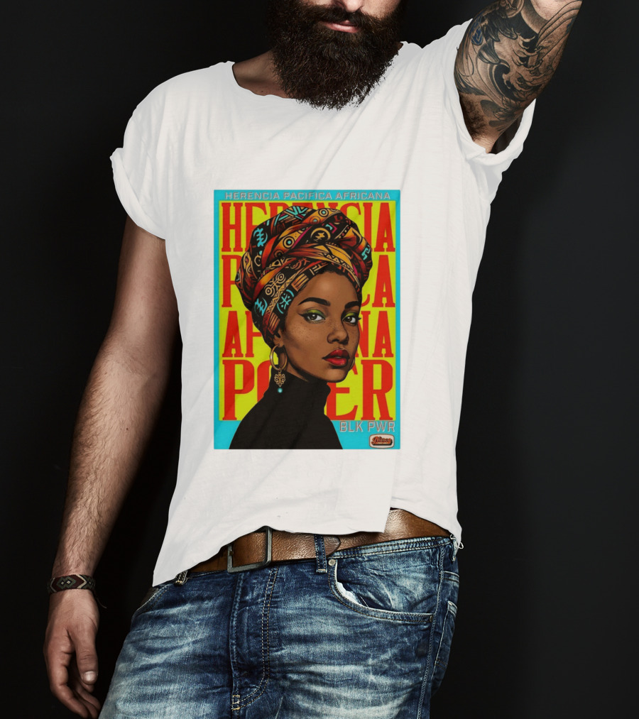 Herencia Pacifica Africana Power Blk Pwr Narez Wear T-Shirt
