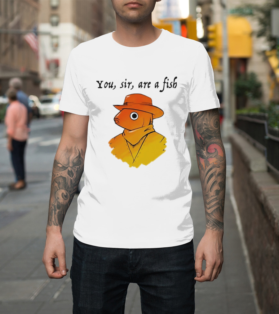You Sir Are A Fish Cowboy Western Hat And Scarf T-Shirt