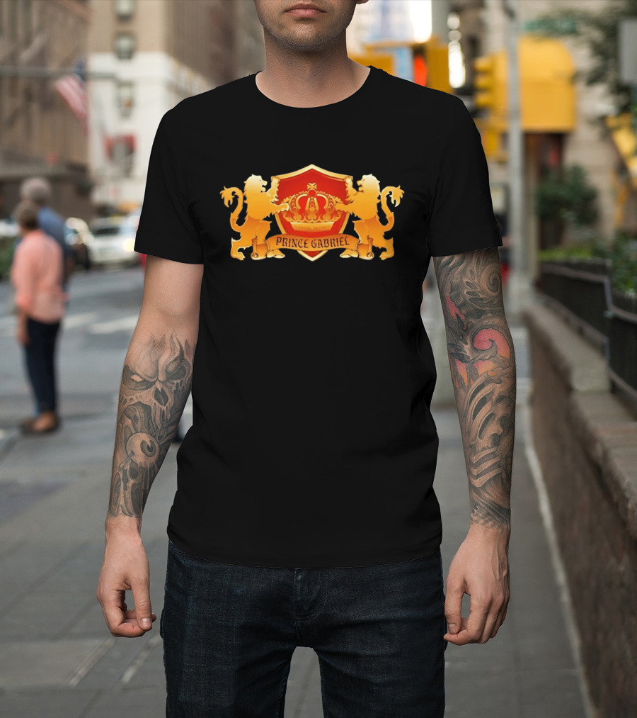 Prince Gabriel Regal Crown Emblem With Golden Lions T-Shirt