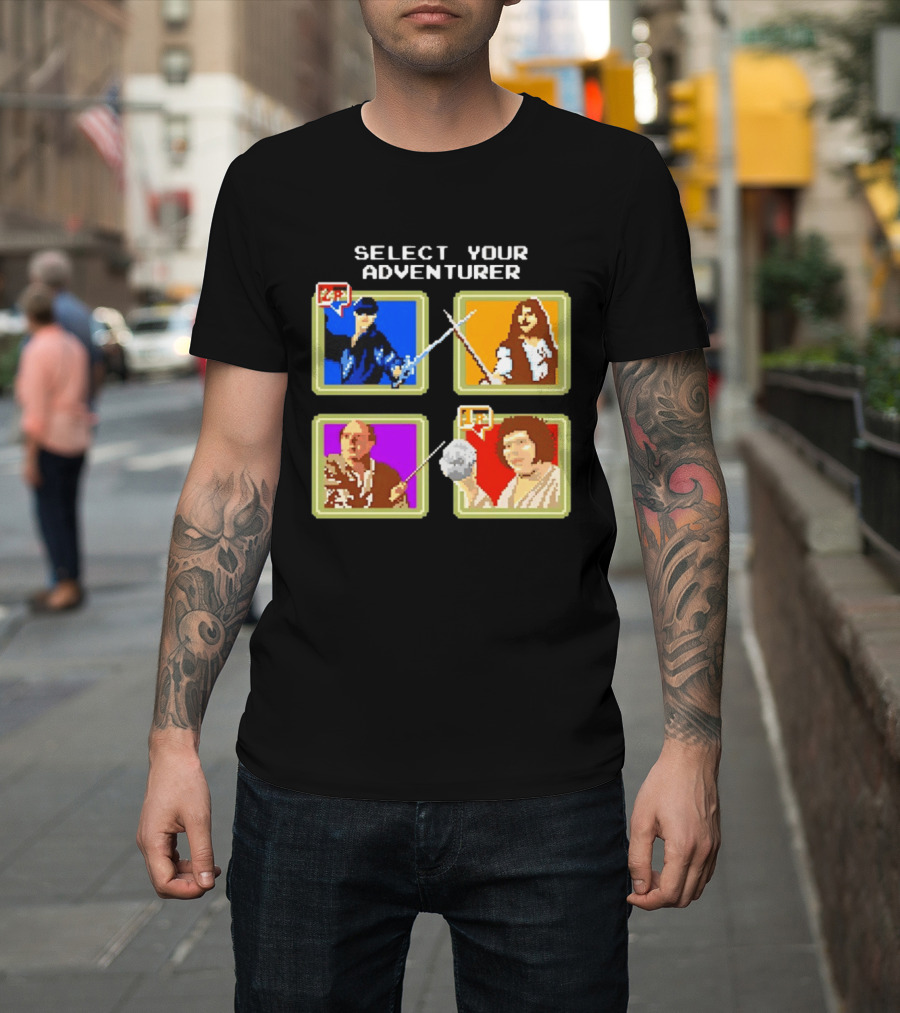 Select Your Adventurer Westley Inigo Montoya Vizzini Fezzik The Princess Bride Pixel T-Shirt