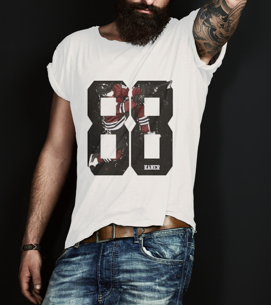 Markdown Patrick Kane Chicago Blackhawks Kaner 88 Ice Hockey Sketch T-Shirt
