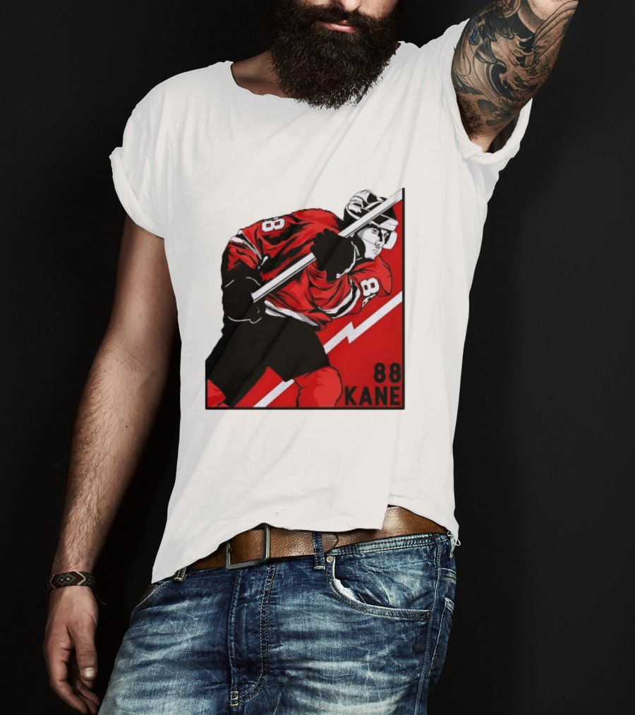 Patrick Kane 88 Chicago Blackhawks Ice Hockey Player Action T-Shirt