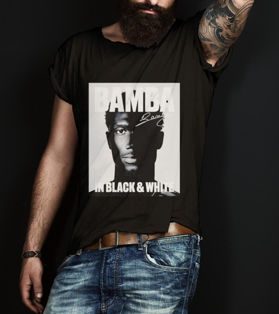 Bamba Signature Black And White NBA Basketball T-Shirt