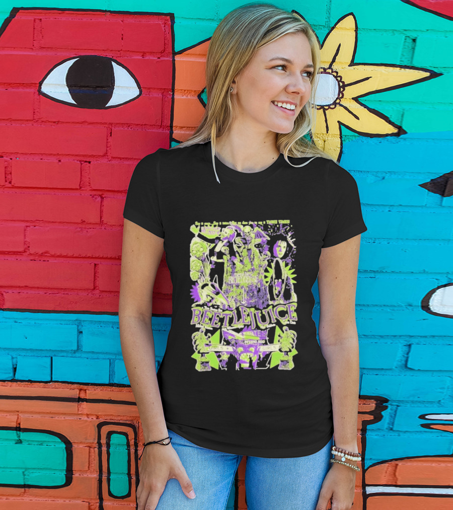 Betelgeuse Beetlejuice Say Once Three Times Rest In Peace Inferno Room Girls T-Shirt
