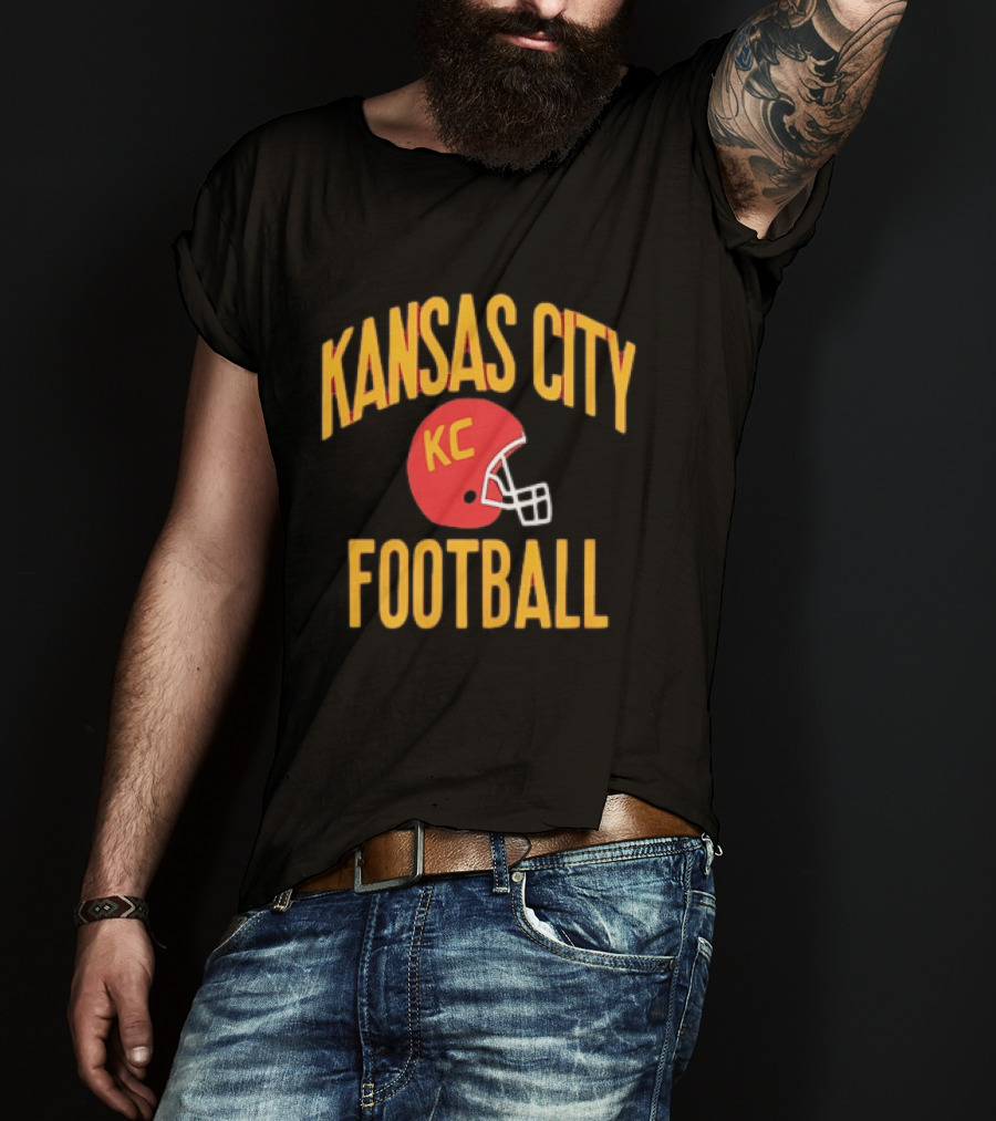 Kansas City KC Football Helmet T-Shirt