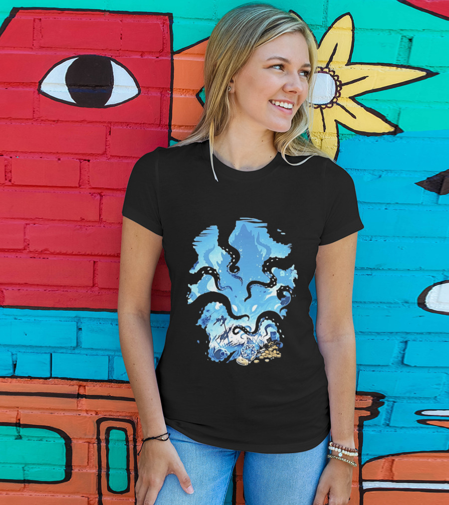 Dungeons And Dragons Kraken Nautical Sea Creature RPG Fantasy T-Shirt