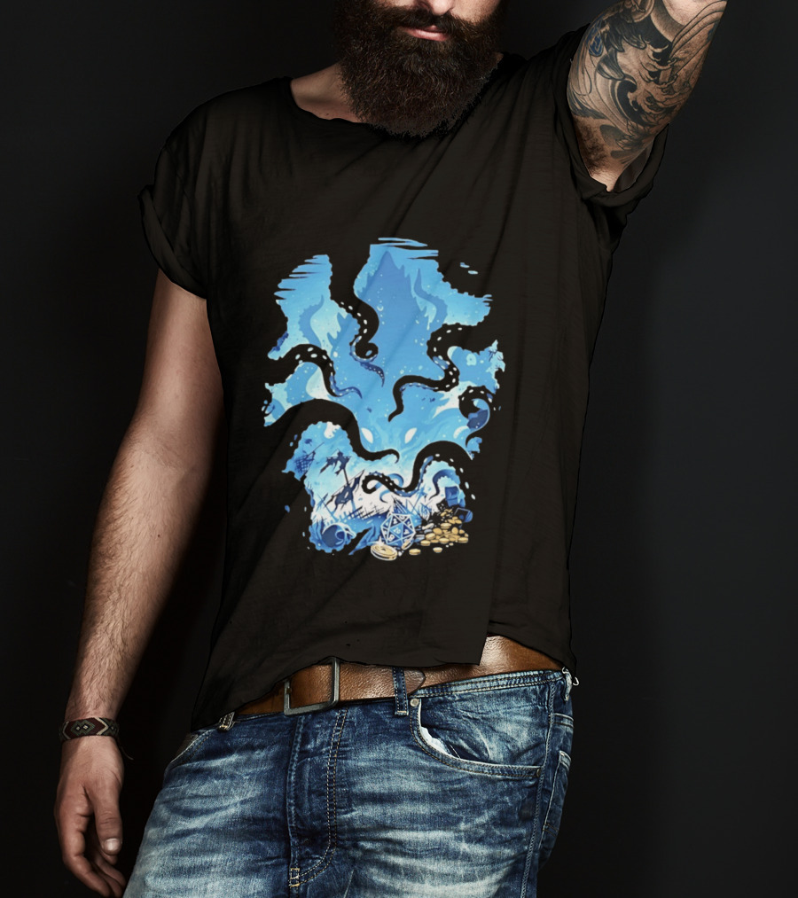 Dungeons And Dragons Kraken Nautical Sea Creature RPG Fantasy T-Shirt