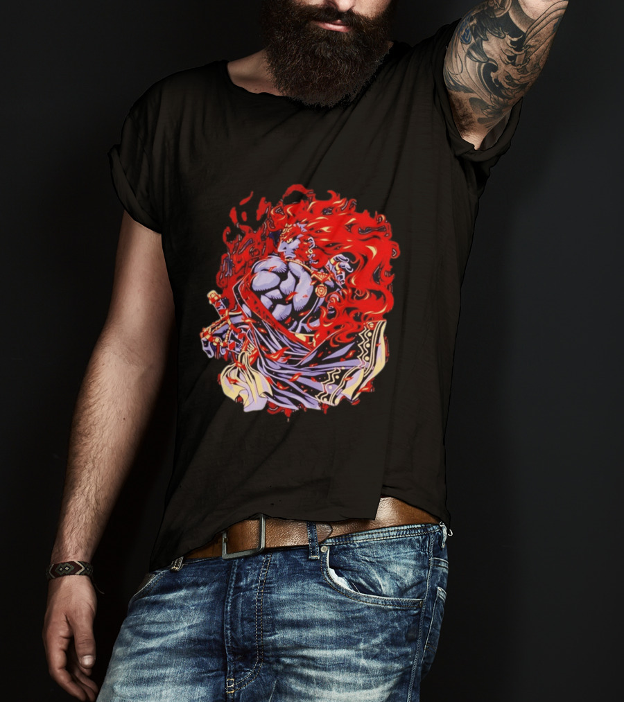 Ganondorf The Legend Of Zelda Dark King Of Gerudo Desert Fire Power T-Shirt