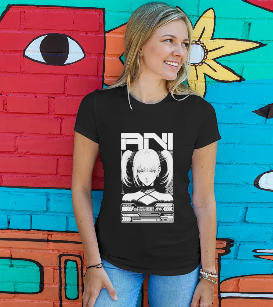 Misa Amane Death Note Anime Ani Grok Kawaii Gothic Style Pigtails T-Shirt
