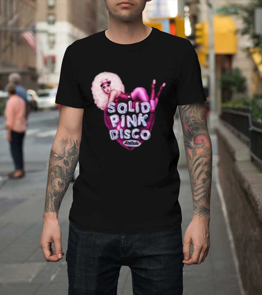 Trixie Mattel Solid Pink Disco Balloon Heart T-Shirt