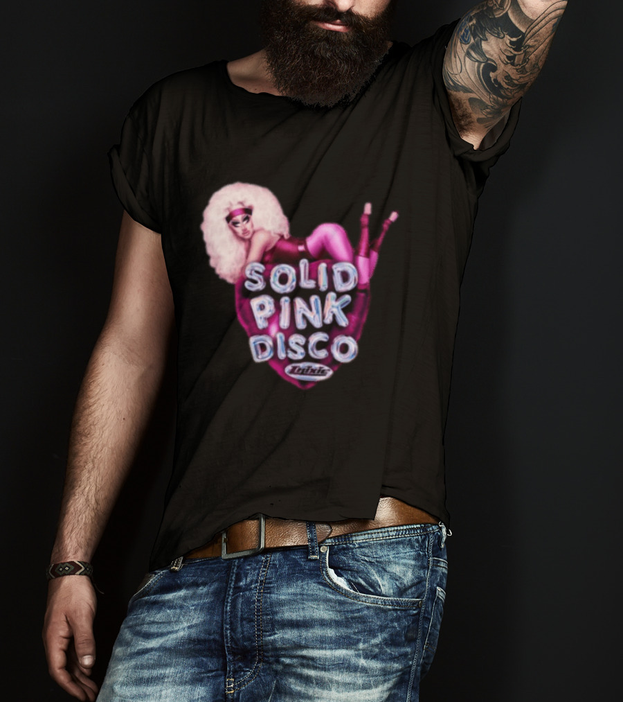 Trixie Mattel Solid Pink Disco Balloon Heart T-Shirt
