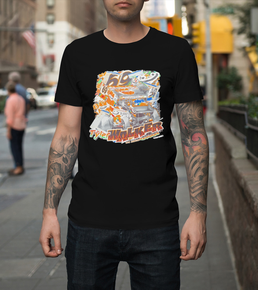 Tyler Walker No69 Sprint Car Puppets Los Angeles California T-Shirt