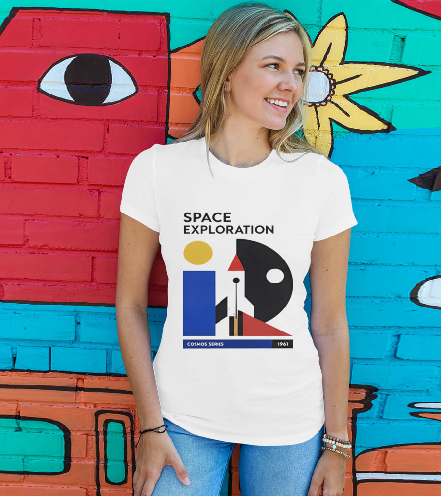 Space Exploration 1961 Cosmos Series Retro Geometric T-Shirt
