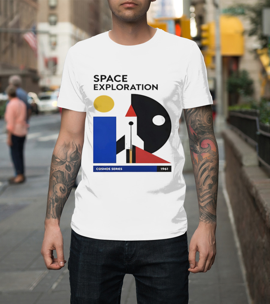 Space Exploration 1961 Cosmos Series Retro Geometric T-Shirt