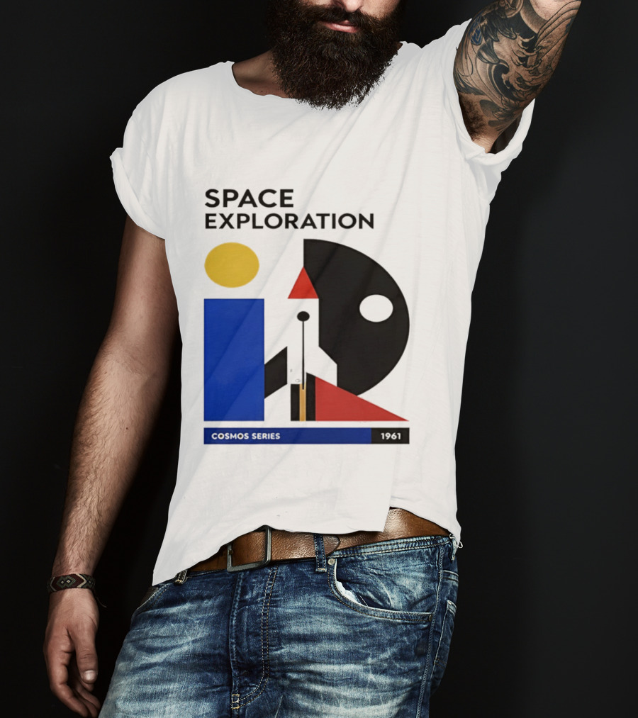 Space Exploration 1961 Cosmos Series Retro Geometric T-Shirt