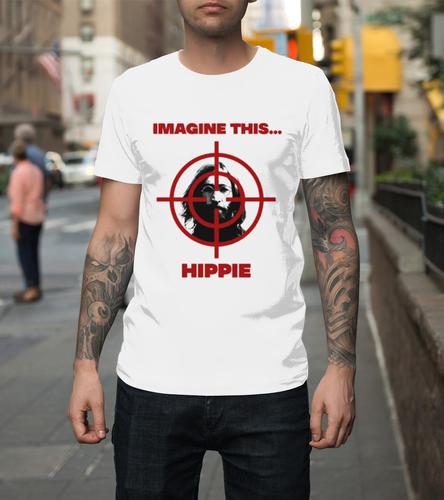 Imagine This Hippie With Target Overlay T-Shirt