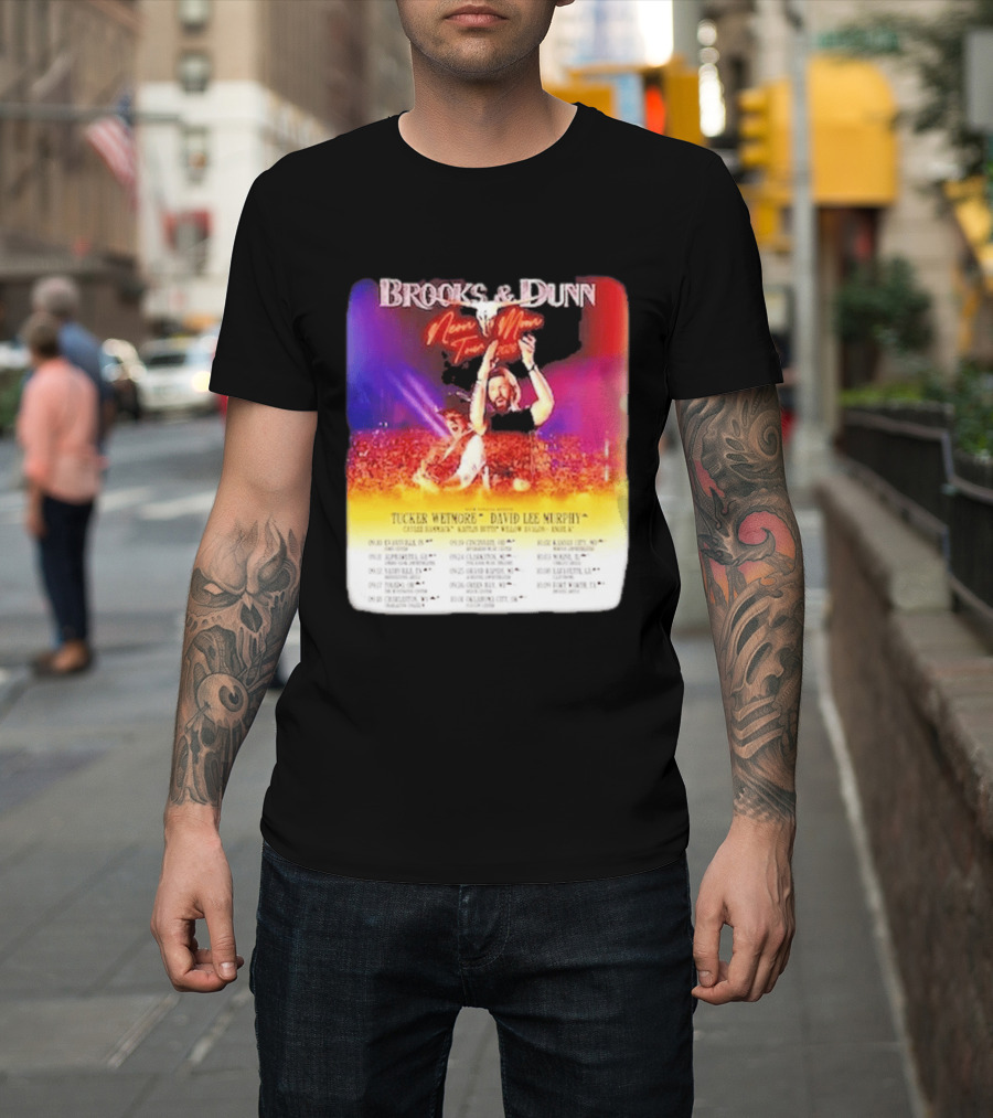 Brooks & Dunn Neon Moon Tour 2026 Tucker Wetmore David Lee Murphy Country Concert Events And Dates T-Shirt
