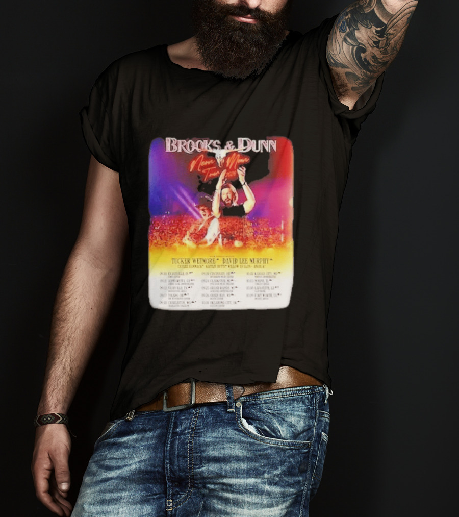 Brooks & Dunn Neon Moon Tour 2026 Tucker Wetmore David Lee Murphy Country Concert Events And Dates T-Shirt