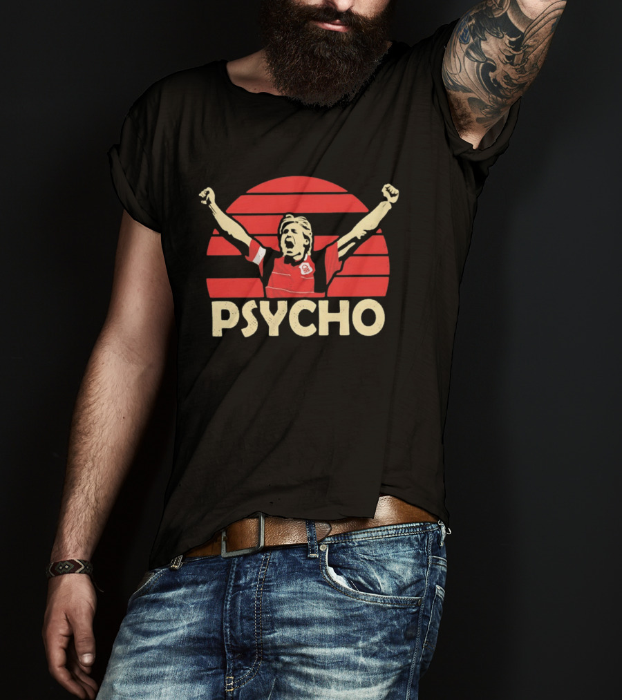 Stuart Pearce Nottingham Forest Psycho Footballer T-Shirt