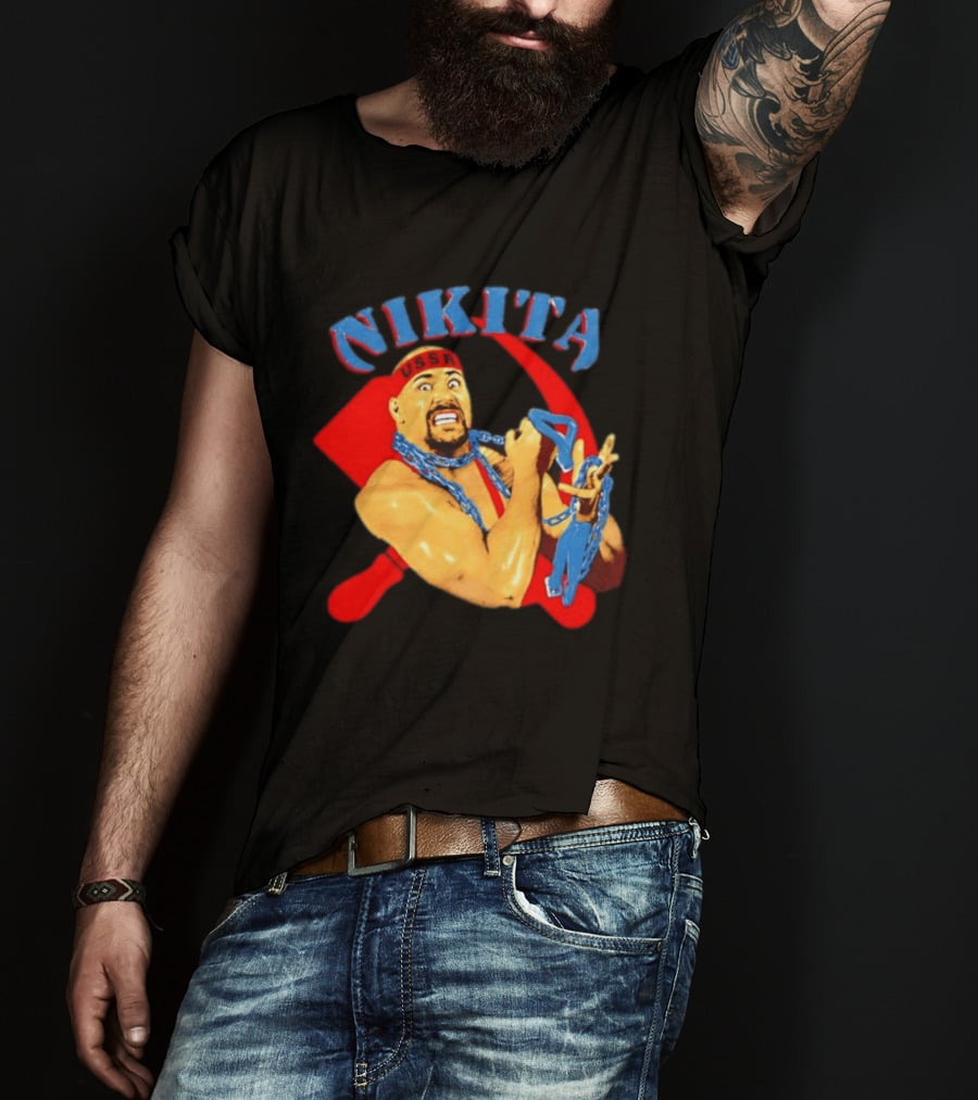 Nikita Koloff USSR Hammer And Sickle NWA Wrestling Pro T-Shirt