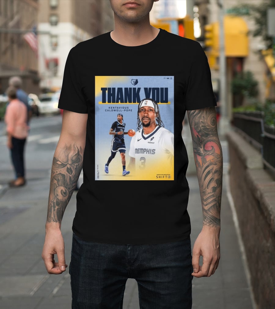 Thank You Kentavious Caldwell Pope Memphis Grizzlies Basketball 3 NBA Fan T-Shirt