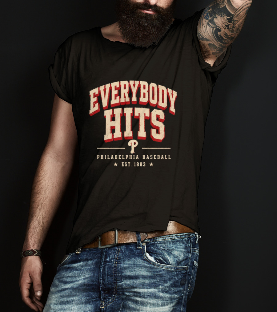 Everybody Hits Philadelphia Baseball Est 1883 T-Shirt