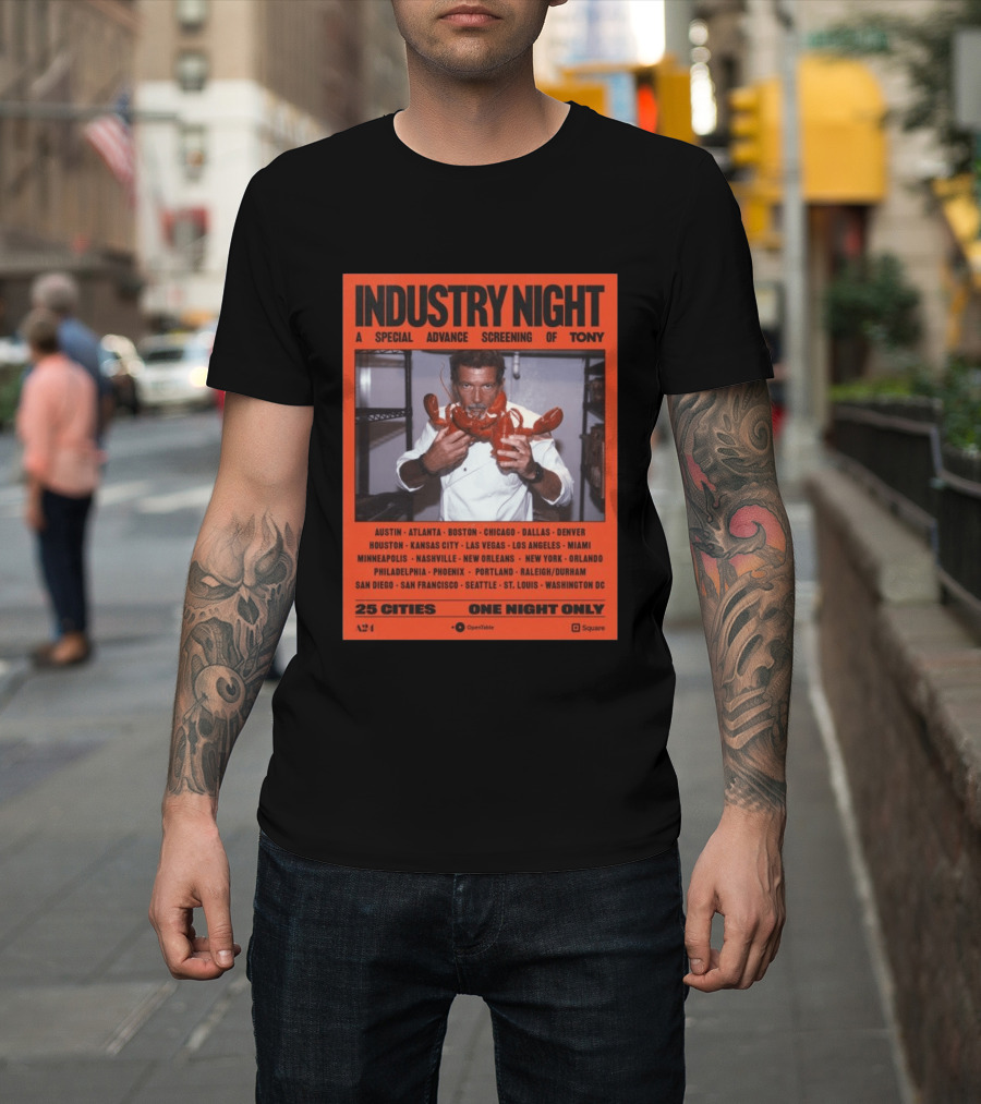 Industry Night A Special Advance Screening Of Tony Live 25 Cities One Night Only T-Shirt