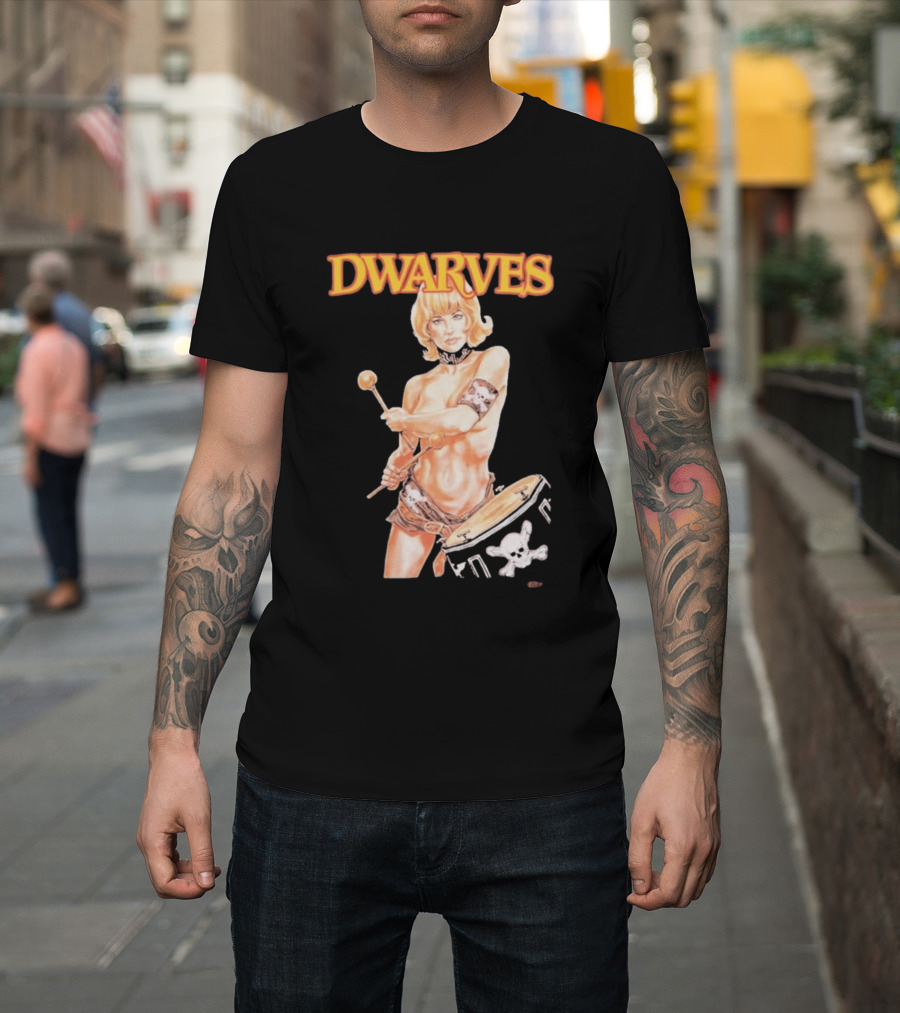 Dwarves Drummer Girl Fantasy T-Shirt