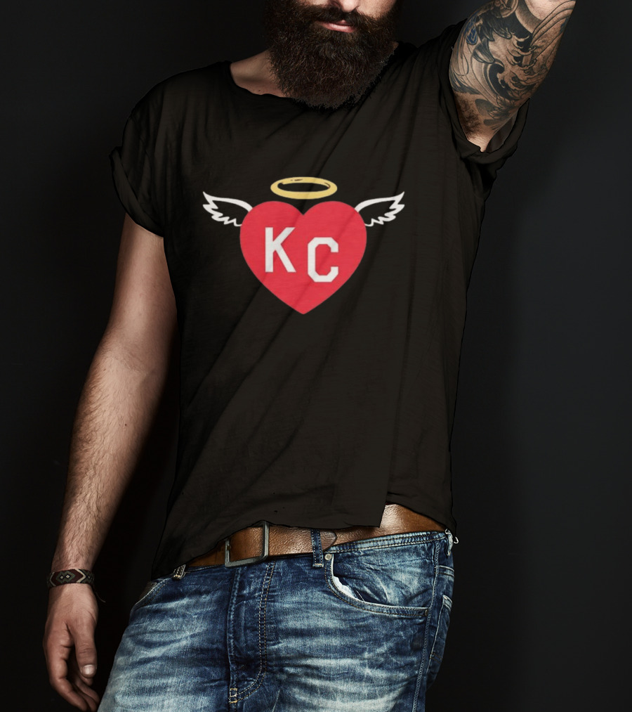 Kansas City Chiefs KC Heart Wings Halo T-Shirt