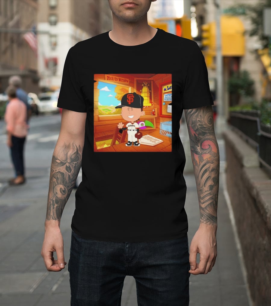 Tyler Mahle San Francisco Giants Baseball Cartoon Peanuts T-Shirt