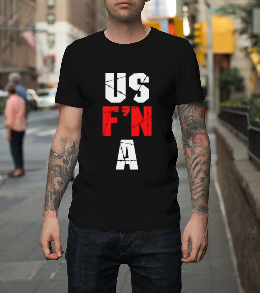 United States US F N A Barbed Wire T-Shirt