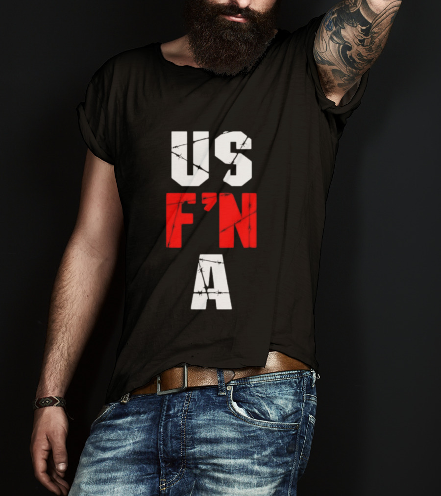 United States US F N A Barbed Wire T-Shirt