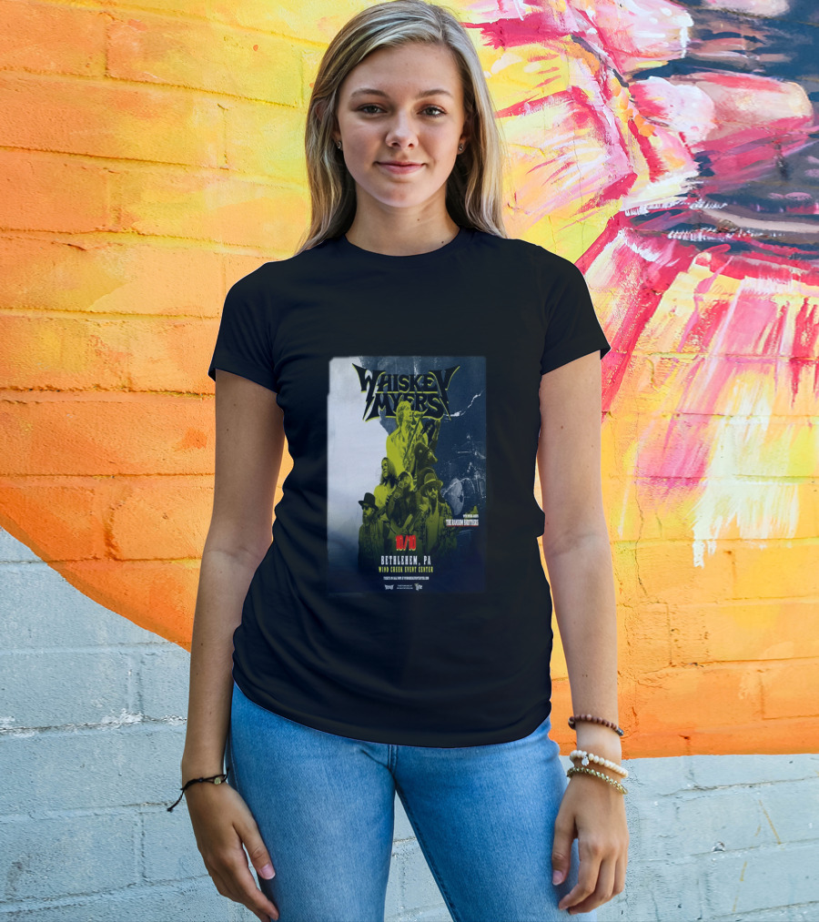 Whiskey Myers Bethlehem PA Concert October 10 2026 Wind Creek Event Center Featuring The Allman Betts Band T-Shirt