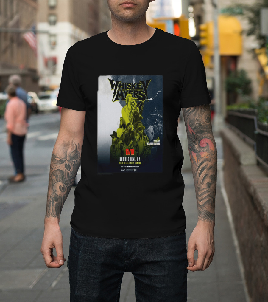 Whiskey Myers Bethlehem PA Concert October 10 2026 Wind Creek Event Center Featuring The Allman Betts Band T-Shirt
