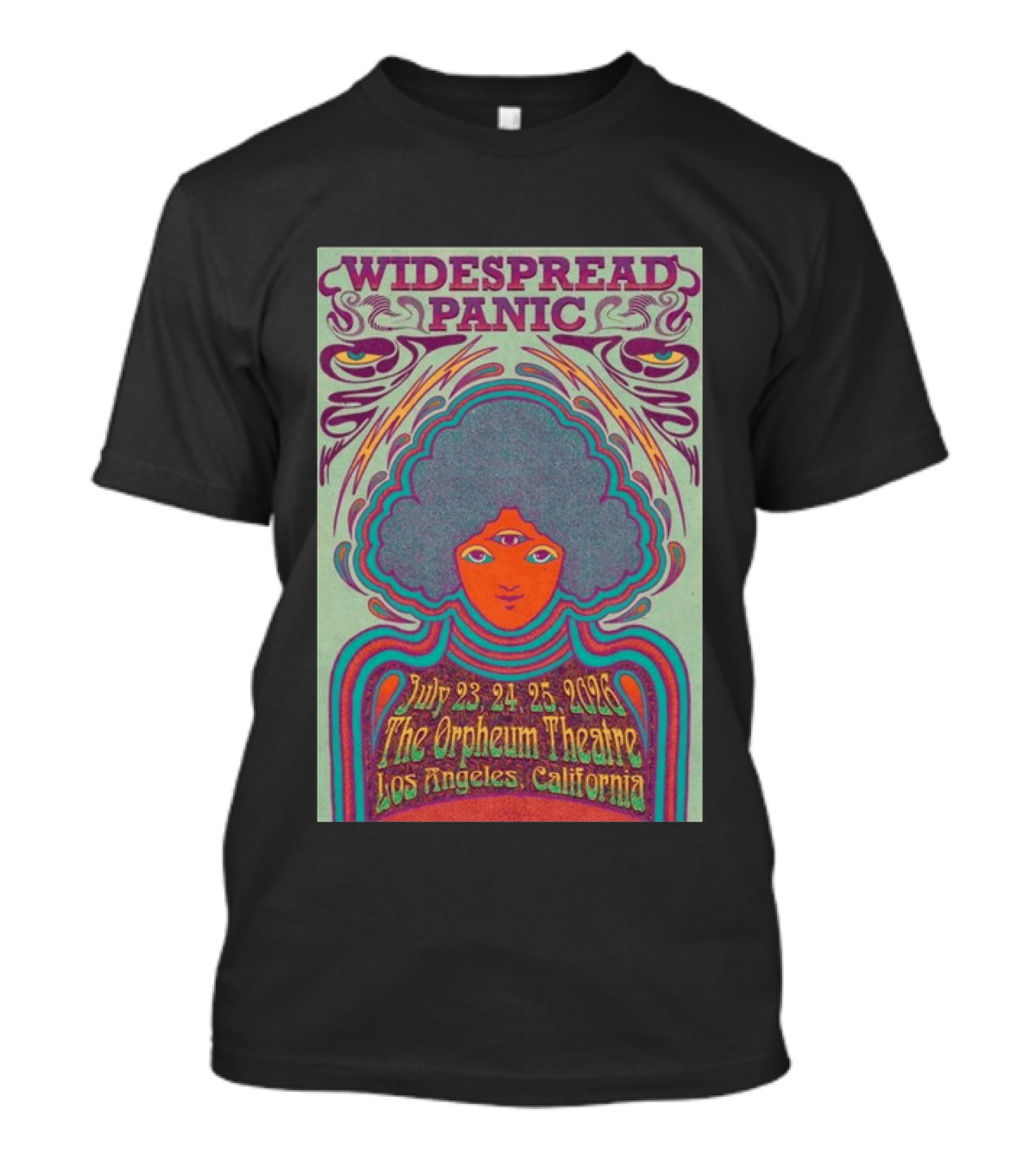 Widespread Panic Orpheum Theatre Los Angeles July 23 25 2026 Psychedelic T-Shirt
