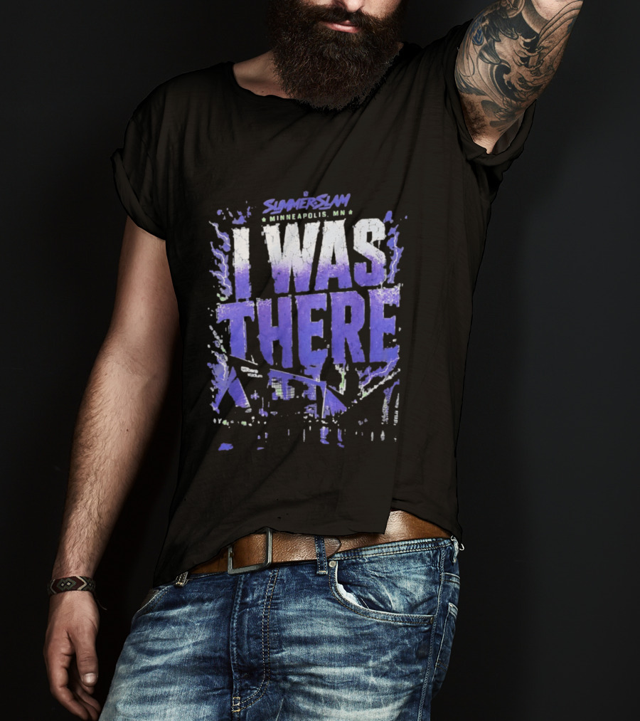 SummerSlam Minneapolis MN I Was There US Bank Stadium WWE Event T-Shirt